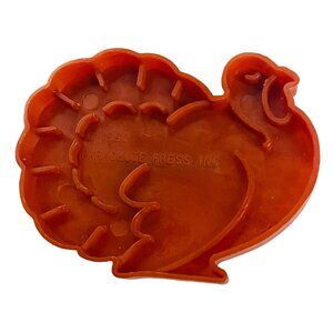 Turkey Shaped Brown Imprint Cookie Cutter  Vintage 1990 Parachute Press